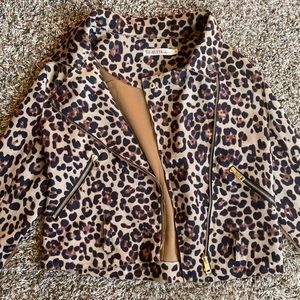 PLT Cropped Jacket, Cheetah Print